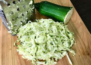 Grated zucchini